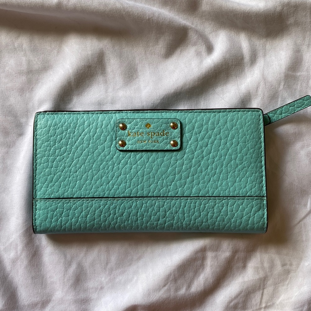 Wallet - Kate Spade - aqua/teal blue